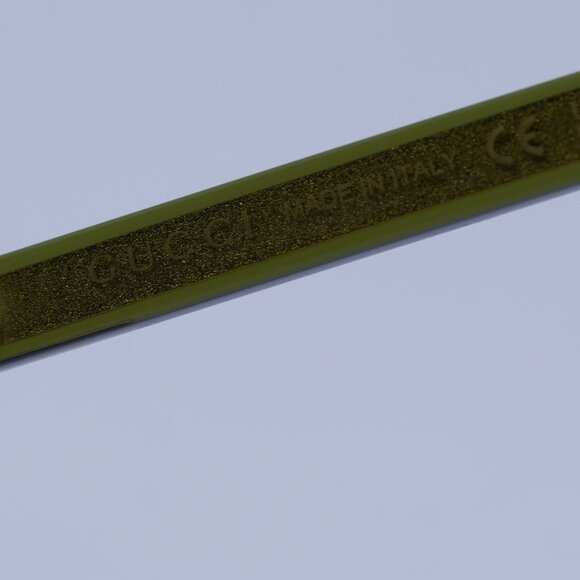 Gucci GG1320S 003 Sunglasses Olive Green Aviator Frame, Green Lenses - Picture 4 of 11